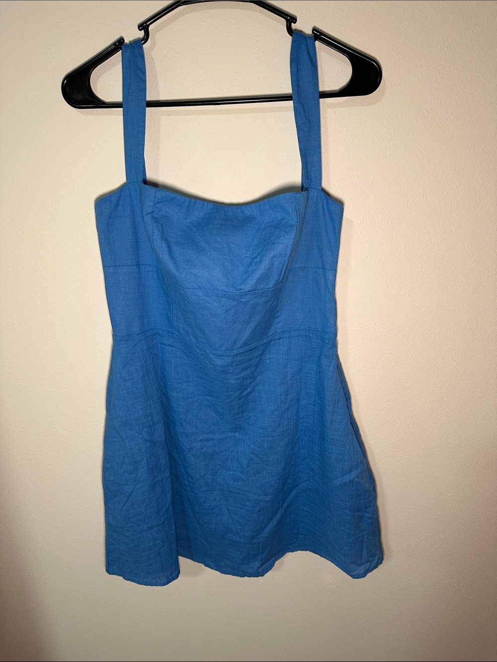 Billy J Boutique Blue Linen Mini Dress